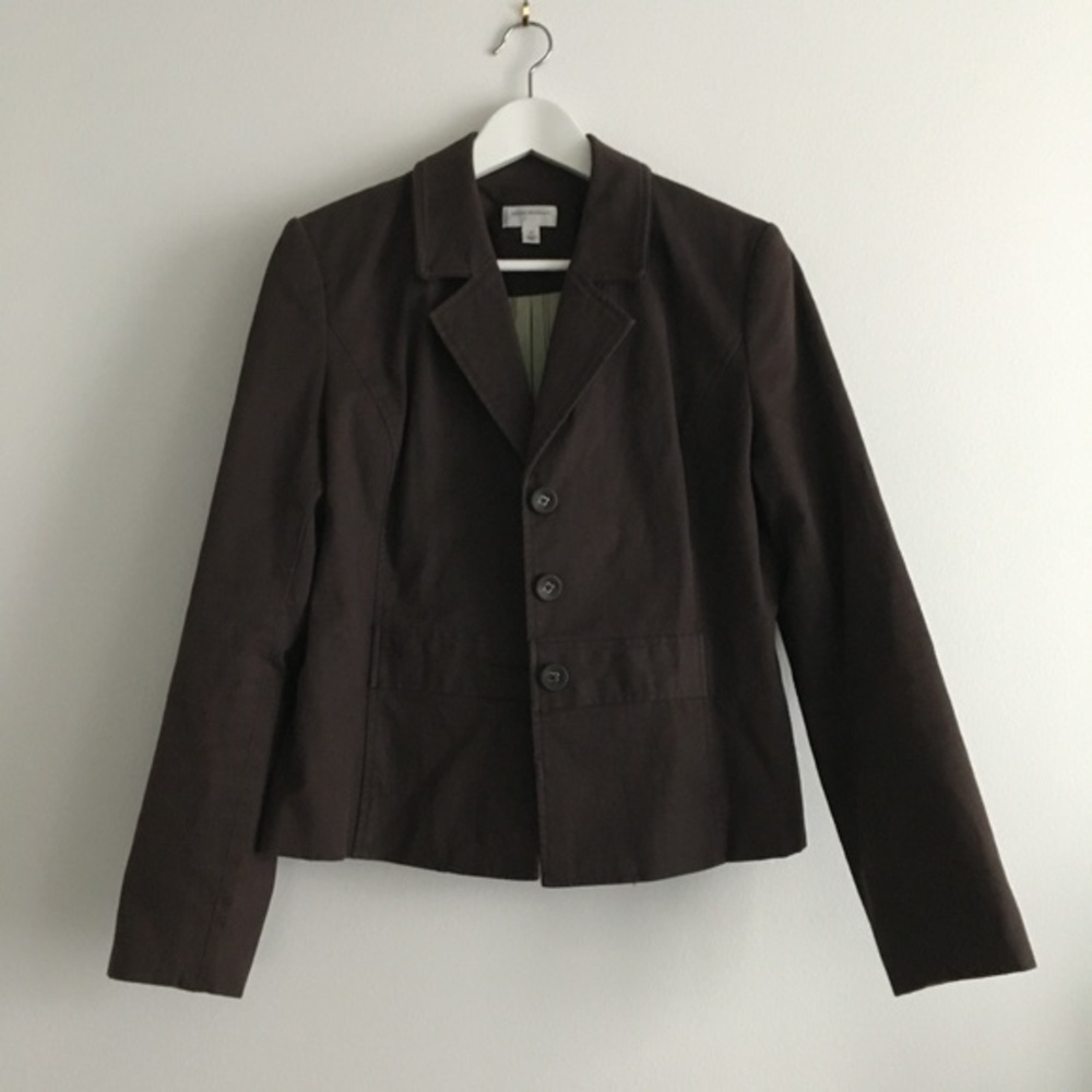 ISSAC MIZRAHI 2-PC Set BROWN SUEDE‎ SUIT blazer Siz